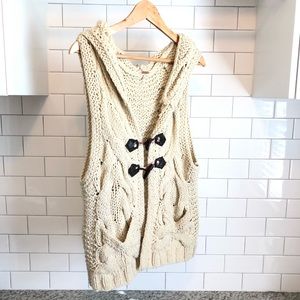 Free People Cream Sweater Vest